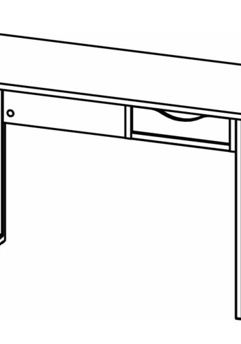 TVILUM Function Plus skrivebord, m. skuffe - hvid folie og hvid stl (110x48,4)