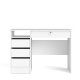 TVILUM Function Plus Schreibtisch, m. 1 Fach und 4 Schubladen - weiße Folie und Melamin (109,3x48,5)