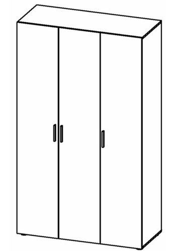TVILUM Pepe Kleiderschrank, m. 3 T�ren - wei� und eichenfarbene Folie