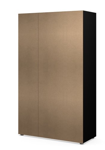 TVILUM Pepe garderobeskab, m. 3 lger - sort folie