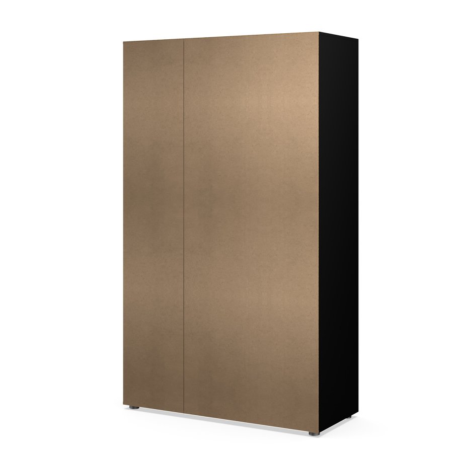 TVILUM Pepe garderobeskab, m. 3 lger - sort folie