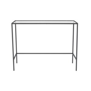 FUNZI LIVING Lrred konsolbord, rektangulr - glas og sort metal (100x30)