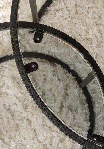 NORDVRK Tokyo sidebord - glass og svart metall (sett med 2)