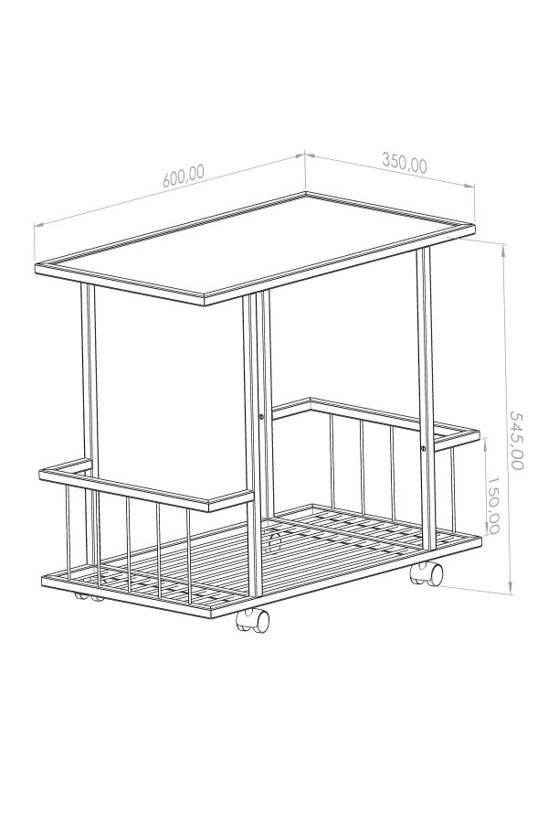 NORDVÄRK Fuji - sort, rgfarvet sidebord