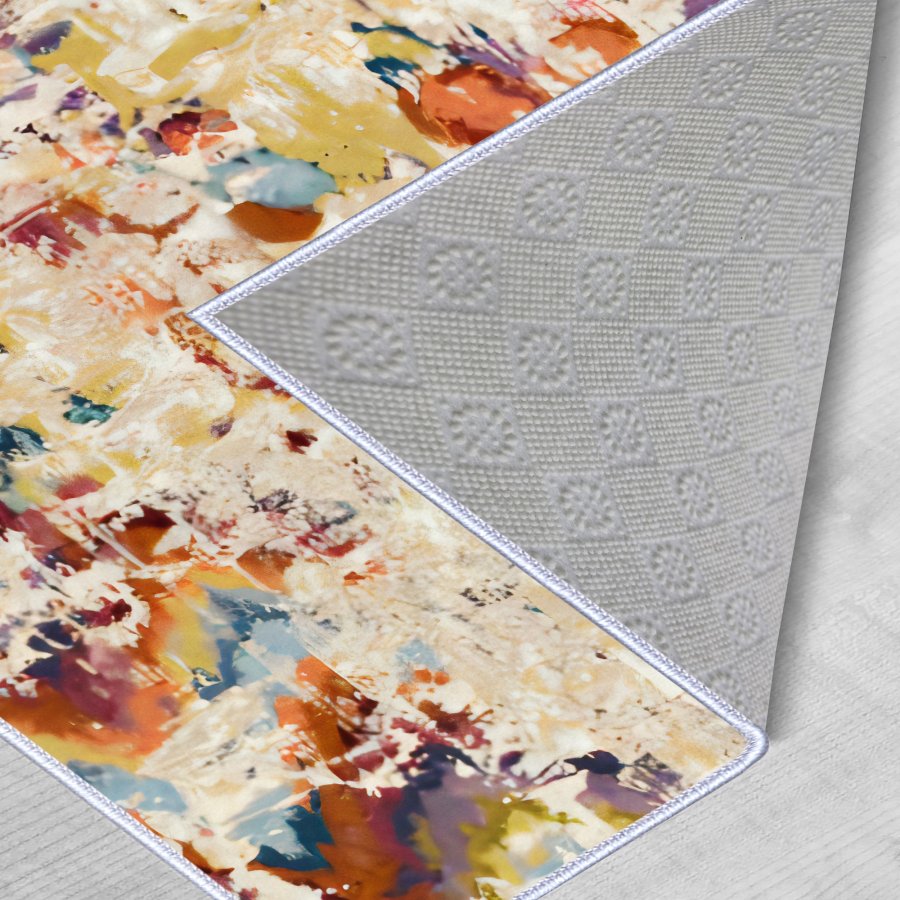 TEPPI WOOKECE311 gulvtppe m. mnster, rektangulr - multifarvet polyester (40x60)