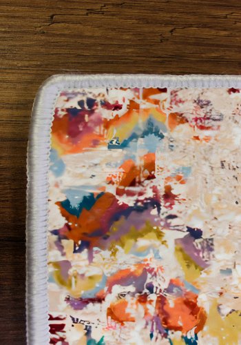 TEPPI WOOKECE311 gulvtppe m. mnster, rektangulr - multifarvet polyester (40x60)