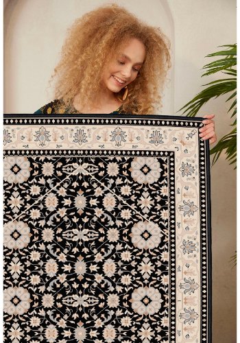 TEPPI WOOSONIL006 gulvtppe m. mnster, rektangulr - multifarvet bomuld (160x230)