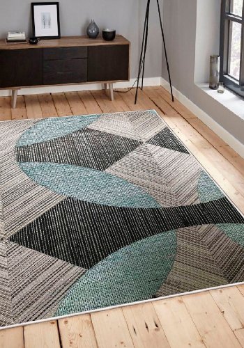 TEPPI WOOSONIL047 gulvtppe m. mnster, rektangulr - multifarvet bomuld (160x230)