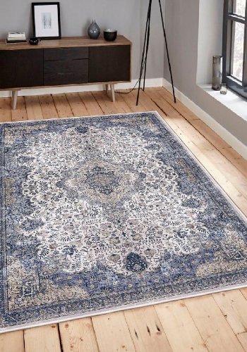 TEPPI WOOSONIL066 mönstrad matta, rektangulär - flerfärgad bomull (120x180)