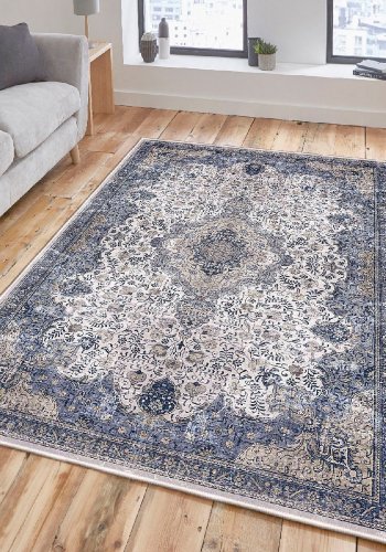 TEPPI WOOSONIL066 gulvtppe m. mnster, rektangulr - multifarvet bomuld (160x230)