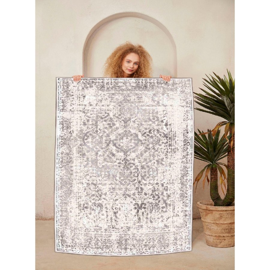 TEPPI WOOSONIL082 mnstret teppe, rektangulrt - flerfarget bomull (120x180)