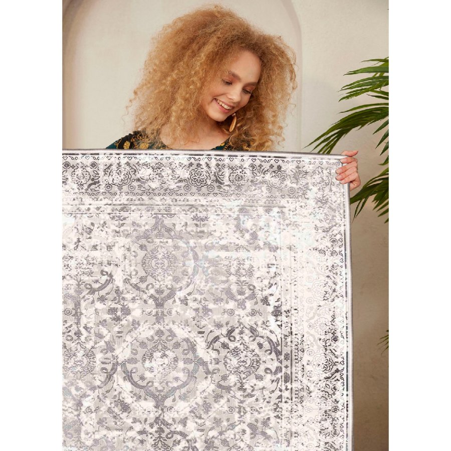 TEPPI WOOSONIL082 gulvtppe m. mnster, rektangulr - multifarvet bomuld (160x230)