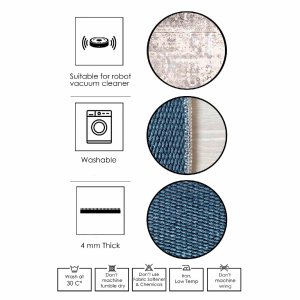 TEPPI WOOSONIL082 mnstret teppe, rektangulrt - flerfarget bomull (160x230)