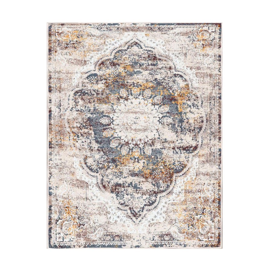 TEPPI WOOSONIL083 gulvtppe m. mnster, rektangulr - multifarvet bomuld (160x230)