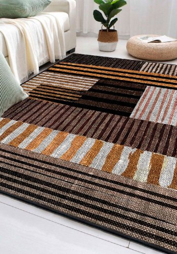TEPPI WOOSONIL096 mnstret teppe, rektangulrt - flerfarget bomull (50x80)