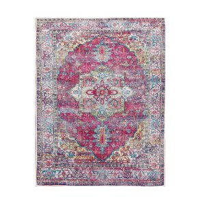 TEPPI WOOSONIL114 mnstret teppe, rektangulrt - flerfarget bomull (80x150)