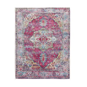 TEPPI WOOSONIL114 mnstret teppe, rektangulrt - flerfarget bomull (160x230)