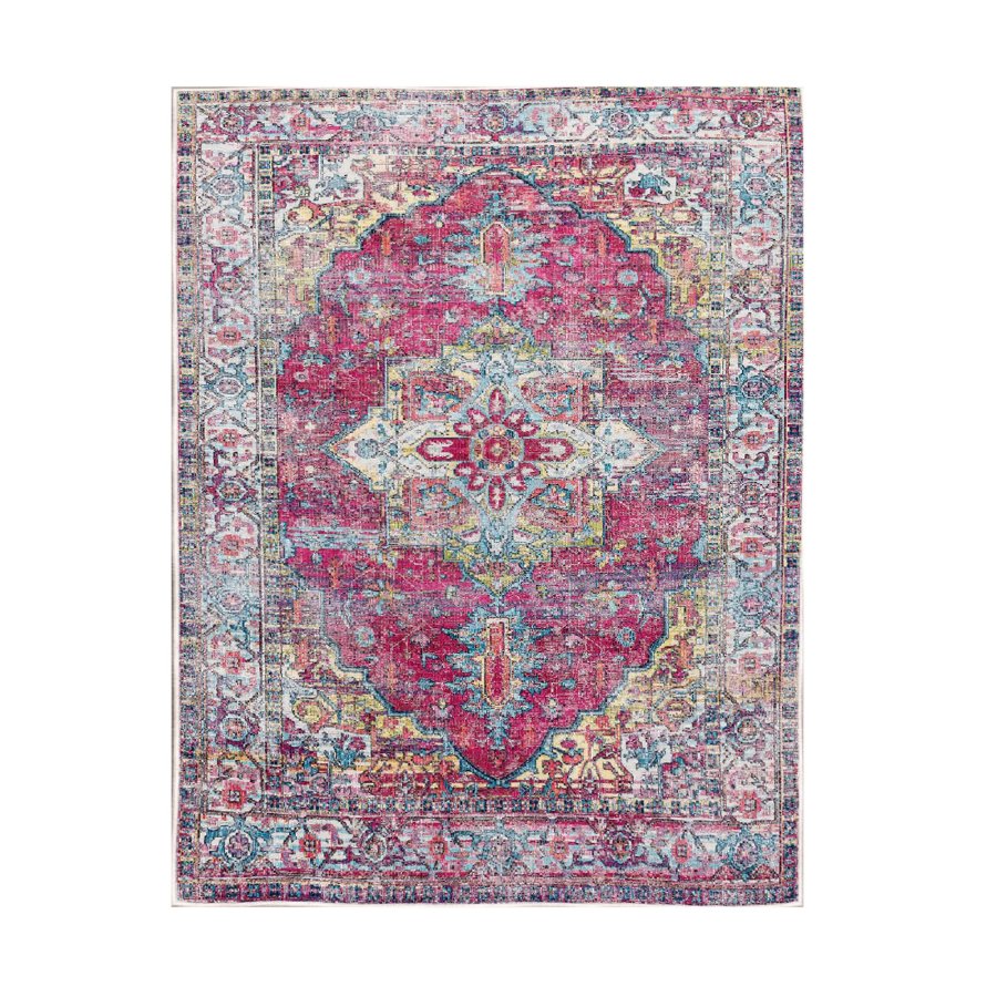 TEPPI WOOSONIL114 gulvtppe m. mnster, rektangulr - multifarvet bomuld (160x230)