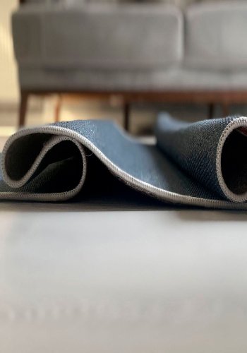 TEPPI WOOSONIL133 mönstrad matta, rektangulär - beige, brun och svart bomull (50x80)