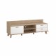 TVILUM Ikast TV-Schrank mit 1 Tür + 2 Schubladen, Jackson Hickory/Weiß, 181,9 x 51,2 x 61,6 cm