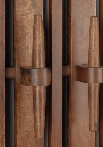 DUTCHBONE Jakub Hutständer, mit Haken – walnussfarbenes Mangoholz