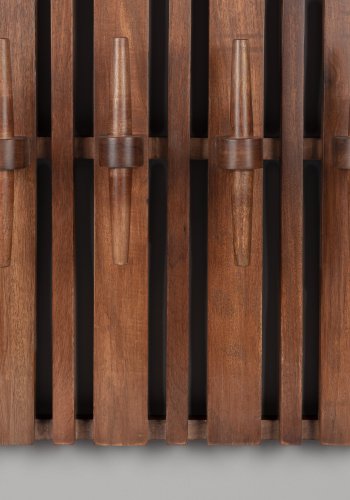 DUTCHBONE Jakub Hutständer, mit Haken – walnussfarbenes Mangoholz