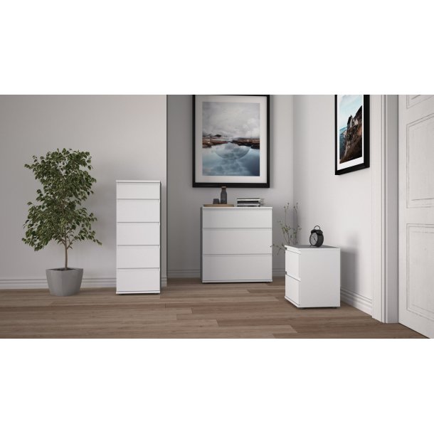 Nova  Kommode - Hvid komposittr, (84x40)