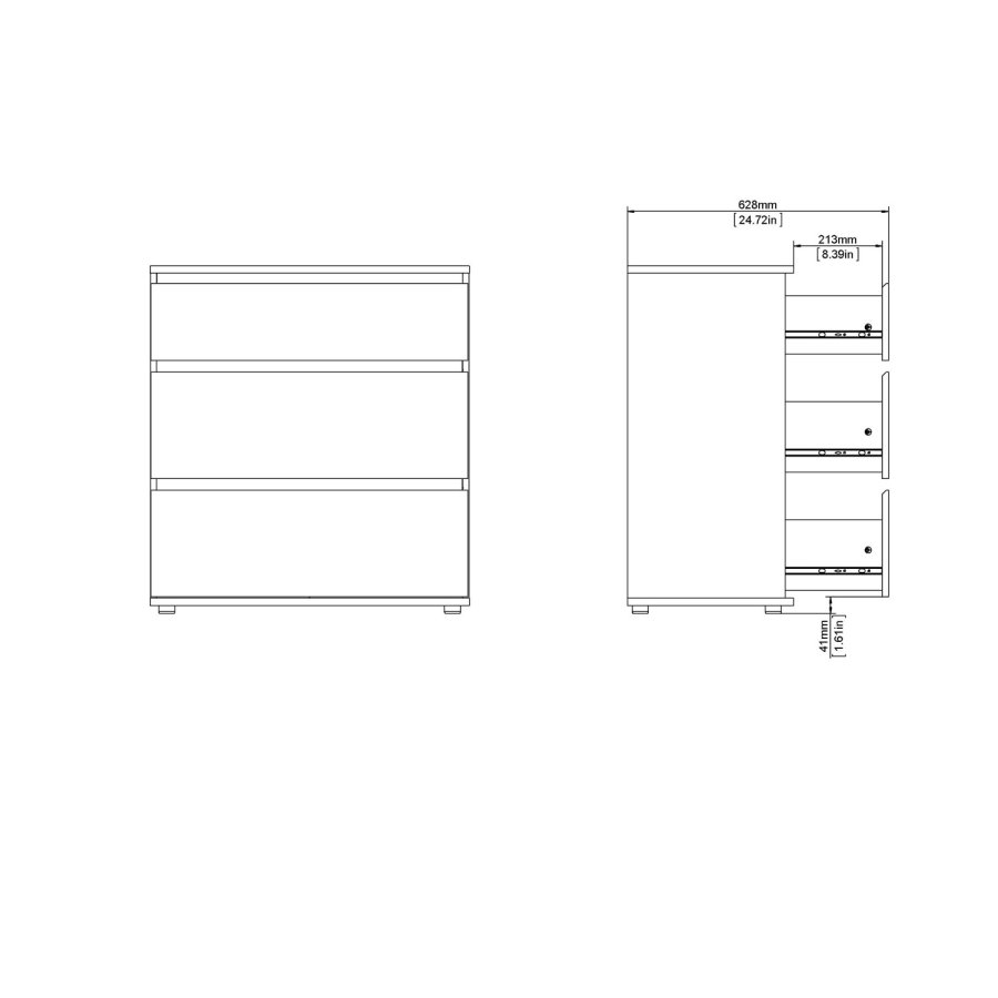 TVILUM Nova  Kommode – Weißes Verbundholz, (84 x 40)