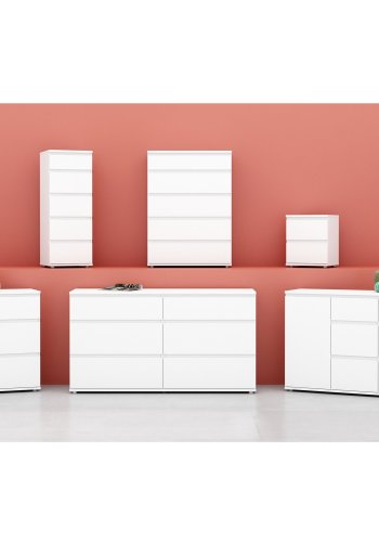 TVILUM Nova  Kommode – Weißes Verbundholz, (84 x 40)