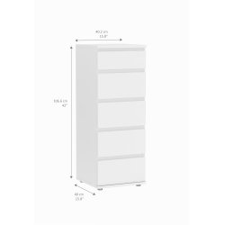 Nova  Kommode - Hvid komposittr, (107x40)