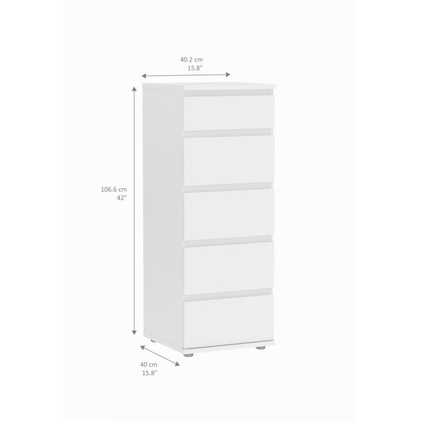 Nova  Kommode - Hvid komposittr, (107x40)
