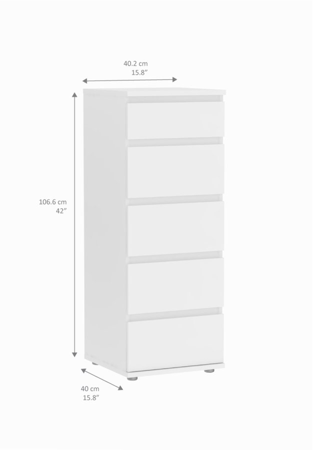 TVILUM Nova  Kommode – Weißes Verbundholz, (107 x 40)