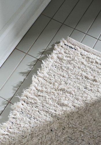 BROSTE COPENHAGEN Smilla teppe, rektangulrt - off white bomull (200x300)