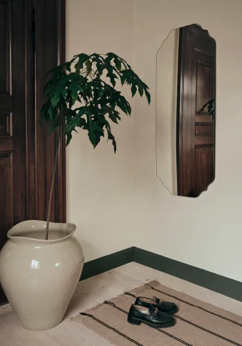 BROSTE COPENHAGEN Yuki Teppich, rechteckig – natürliche Jute und schwarze Baumwolle (200 x 70)