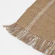 BROSTE COPENHAGEN Yuki-Teppich, rechteckig – natürliche Jute und weiße Baumwolle (140 x 70)