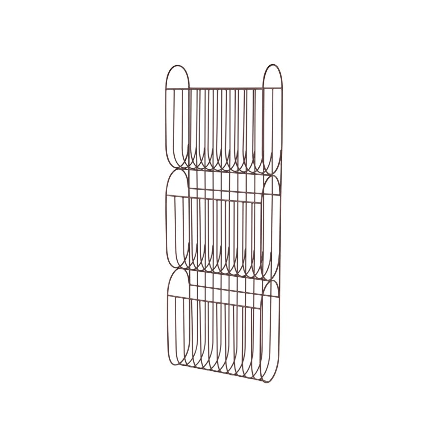 BROSTE COPENHAGEN Maggie Zeitschriftenhalter, Wandmontage - Aubergine Eisen