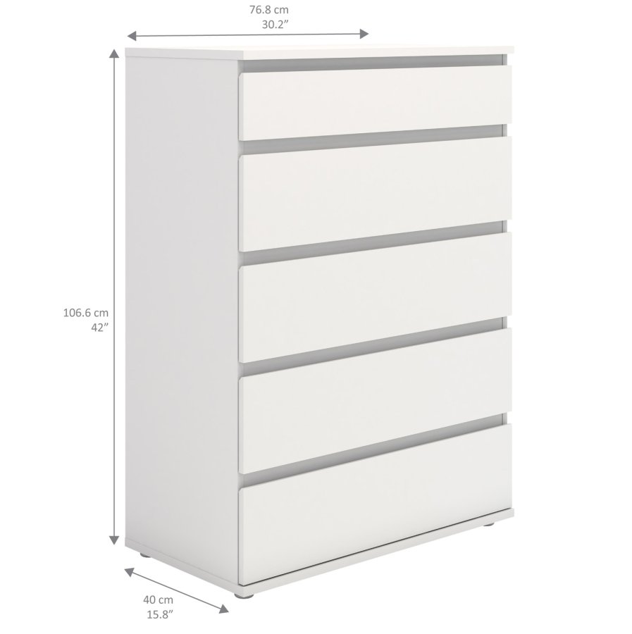TVILUM Nova kommode ? hvit kompositttre, (107x76)