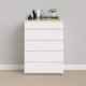TVILUM Nova kommode ? hvit kompositttre, (107x76)