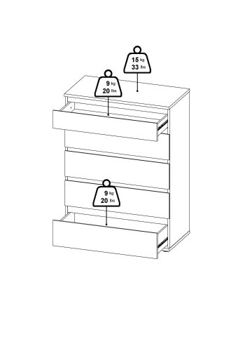 TVILUM Nova Kommode - Naturfarbenes Verbundholz, Eichenstruktur, (107x40)