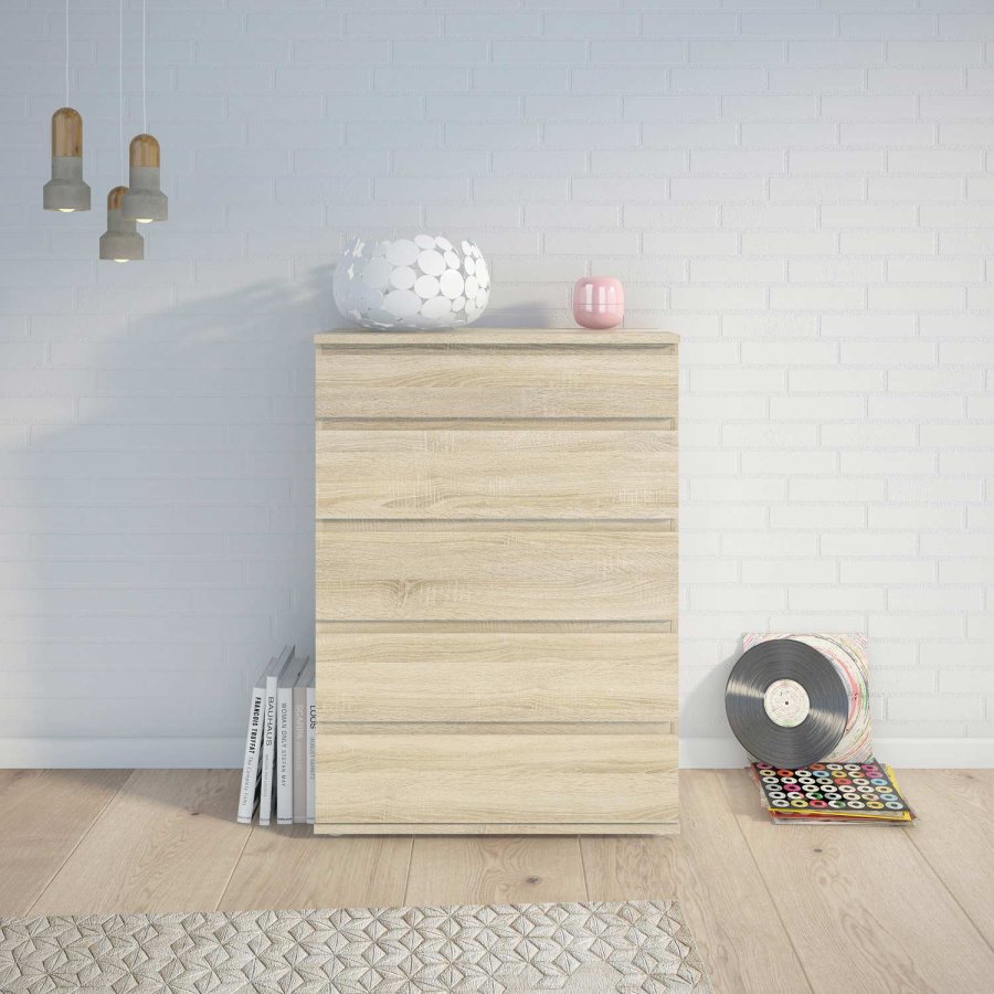 TVILUM Nova Kommode - Naturfarbenes Verbundholz, Eichenstruktur, (107x40)