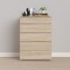 TVILUM Nova Kommode - Naturfarbenes Verbundholz, Eichenstruktur, (107x40)