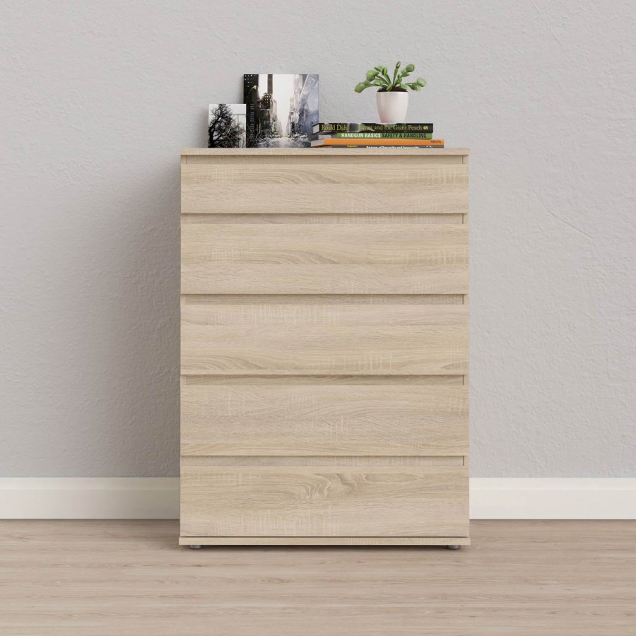 TVILUM Nova Kommode - Naturfarbenes Verbundholz, Eichenstruktur, (107x40)