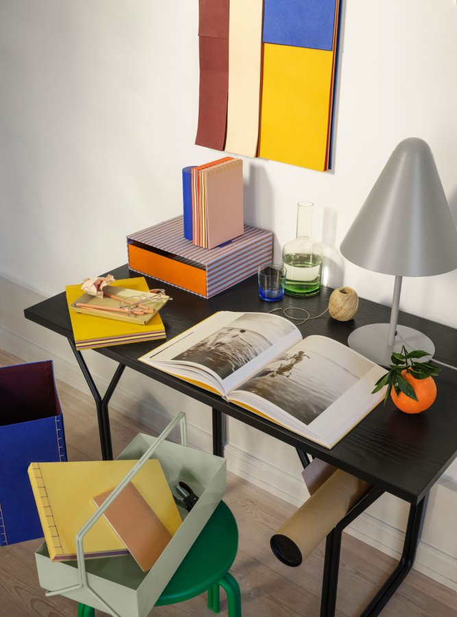 BROSTE COPENHAGEN Berit sleeve til skrivebord - sort bomuld