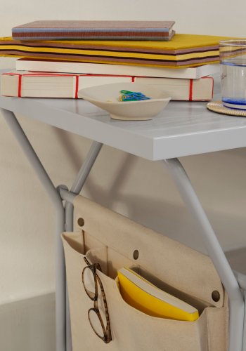 BROSTE COPENHAGEN Berit Schreibtischtasche – cremefarbene Baumwolle