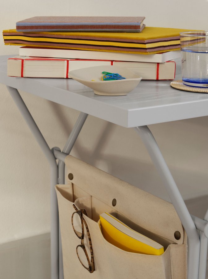 BROSTE COPENHAGEN Berit Schreibtischtasche – cremefarbene Baumwolle