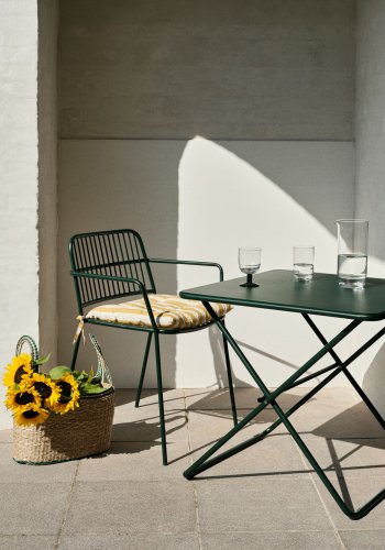 BROSTE COPENHAGEN Franca utendrs sittepute, rektangulr - hst gullbomull (44x42)