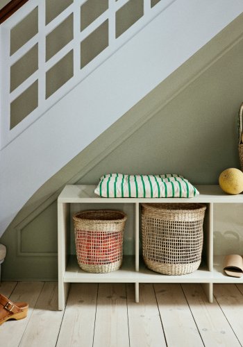 BROSTE COPENHAGEN Franca utendrs sittepute, rektangulr - hst gullbomull (44x42)