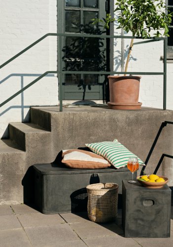 BROSTE COPENHAGEN Franca utendrs putetrekk, firkantet - hst gullbomull (50x50)