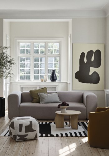 BROSTE COPENHAGEN Linn Kissenbezug, rechteckig – taubengraue Baumwolle/Leinen (40x60)