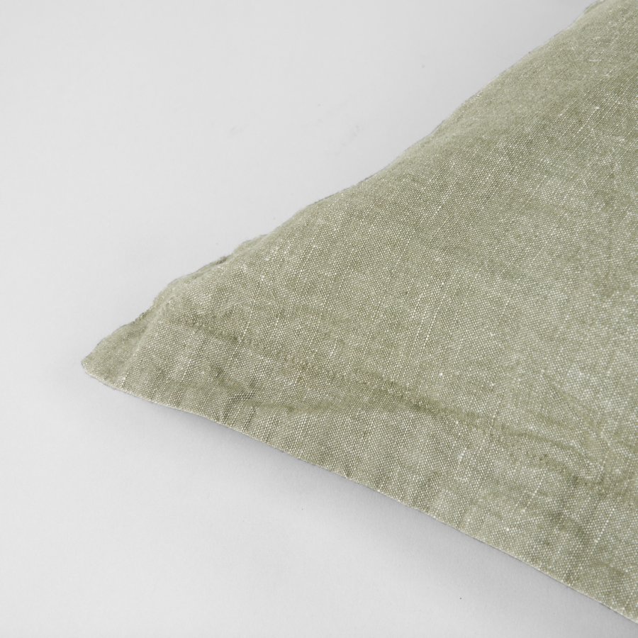 BROSTE COPENHAGEN Linn Kissenbezug, quadratisch – Traubenblatt-Baumwolle/Leinen (50 x 50)